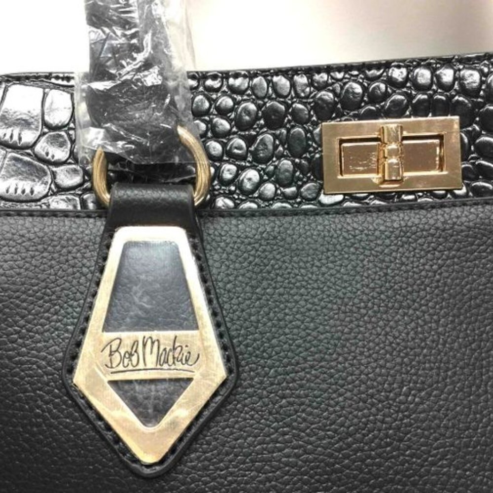 Bob Mackie Bradford Exchanges 2014 Black Leather Purse - Picture 4 of 12